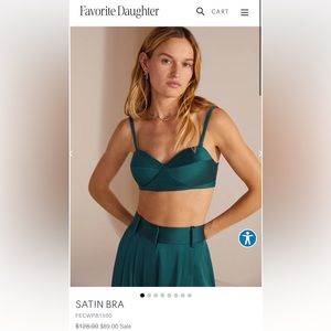Brand new Satin, soft Emerald Bra